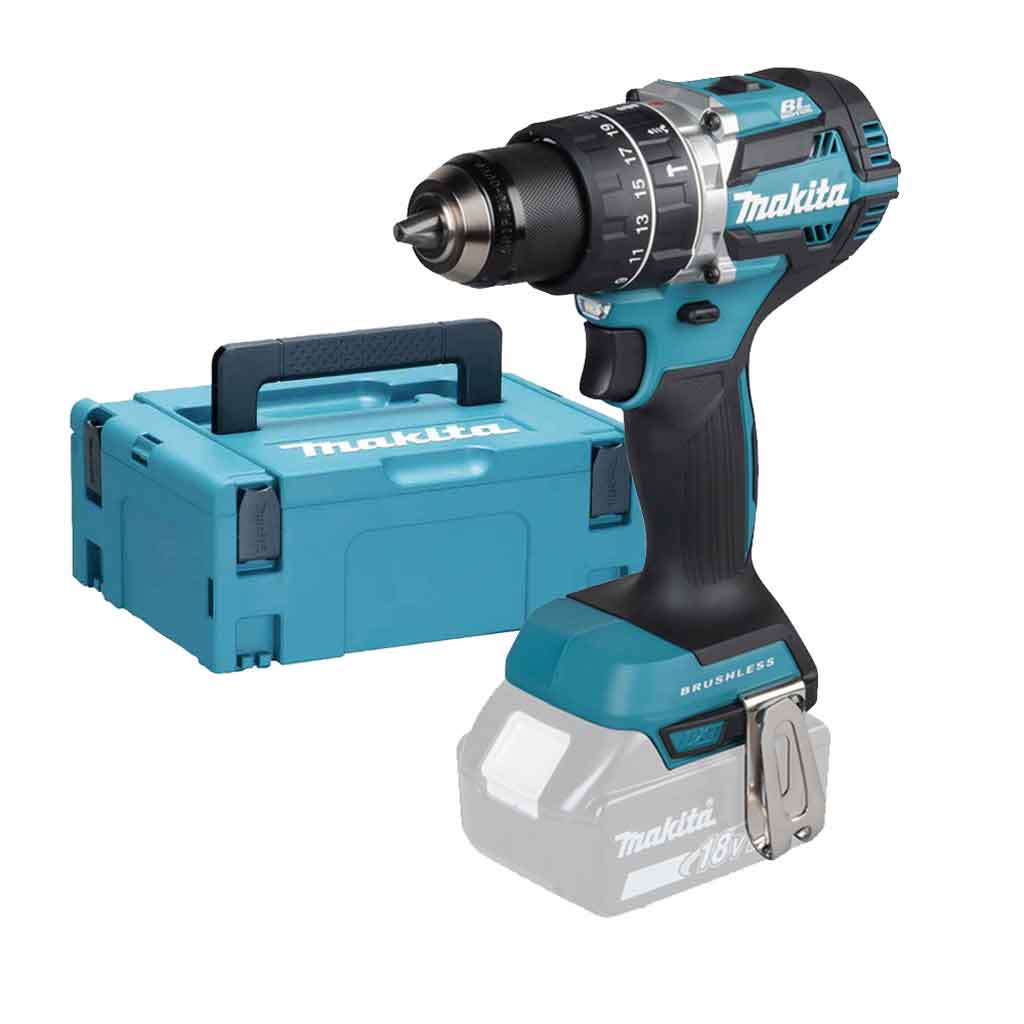 Makita DHP484ZJ Trapano Avvitatore a percussione 18V 54Nm Mandrino Metallo