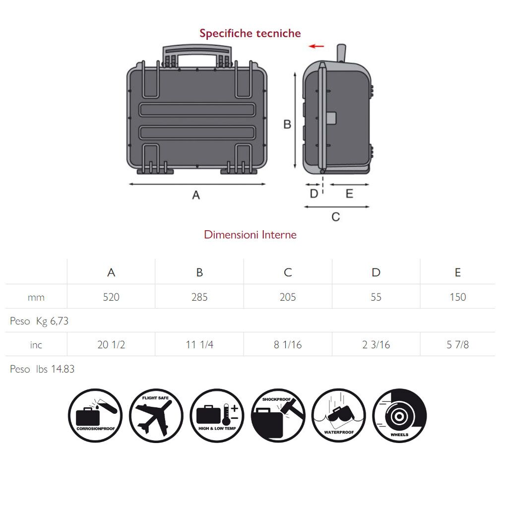 GT Line 52 21 PEL Valigia trolley stagna porta utensili 4