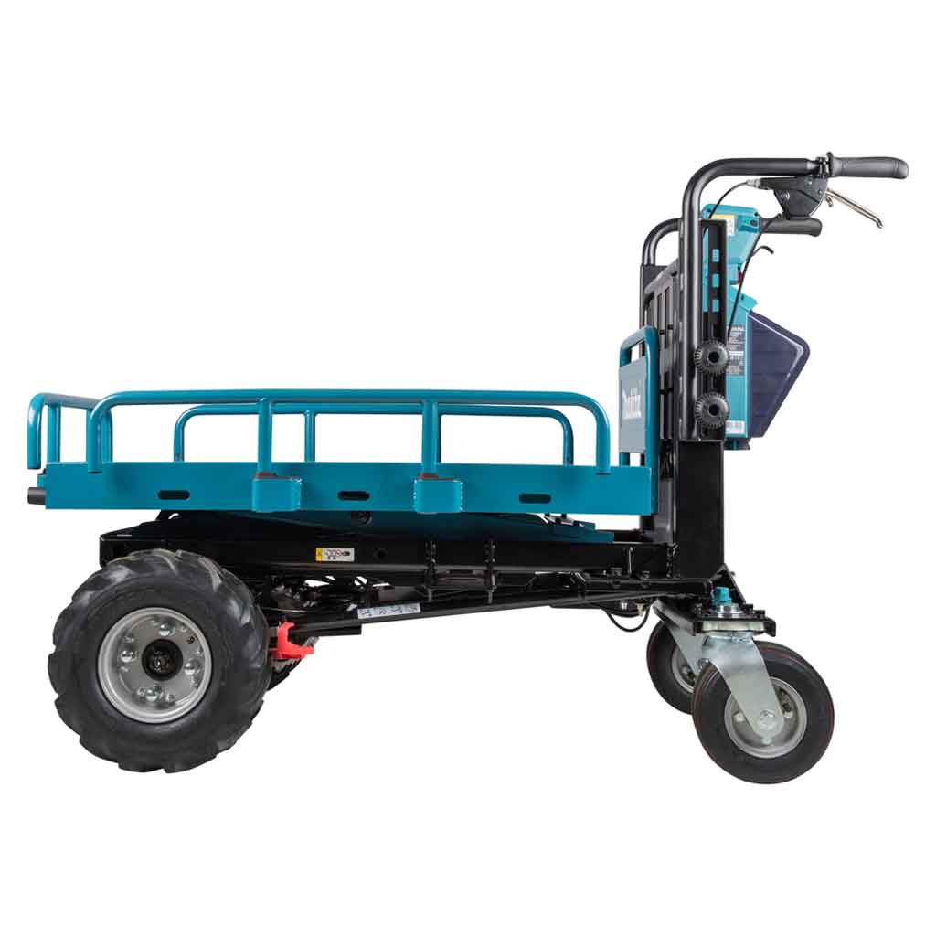 Makita DCU601Z Carriola con piattaforma di carico sollevabile 300Kg LXT 36V SideC