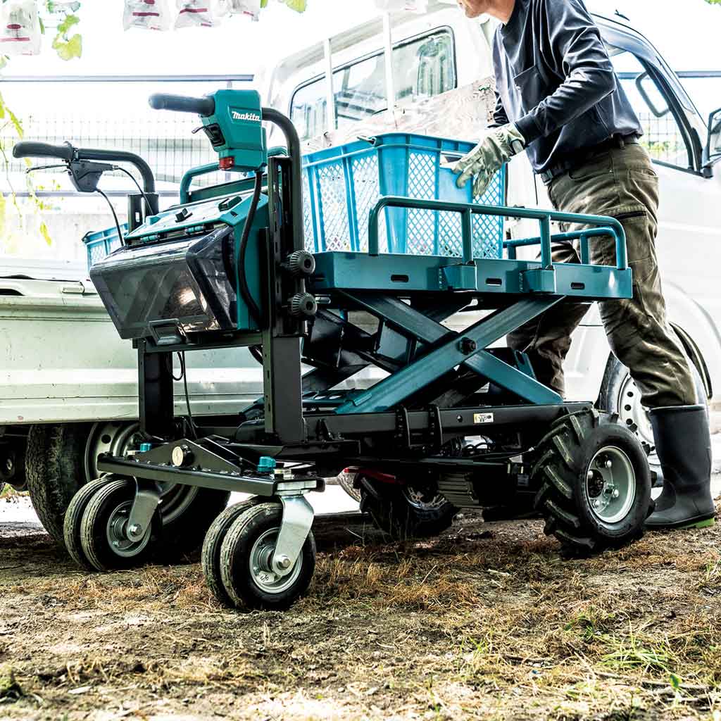 Makita DCU601Z Carriola con piattaforma di carico sollevabile 300Kg LXT 36V Work