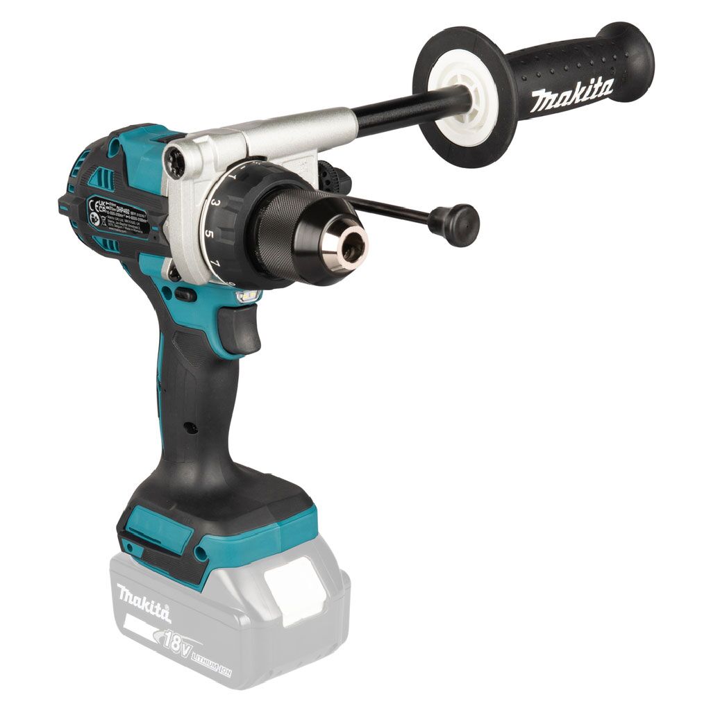 Makita DHP492Z Trapano Avvitatore a percussione 18V 141Nm Senza Batteria Front Side