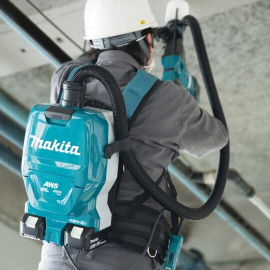 Makita DVC265ZXU Aspiratore a zaino Brushless Bluethooth 36V senza batterie 2L 3