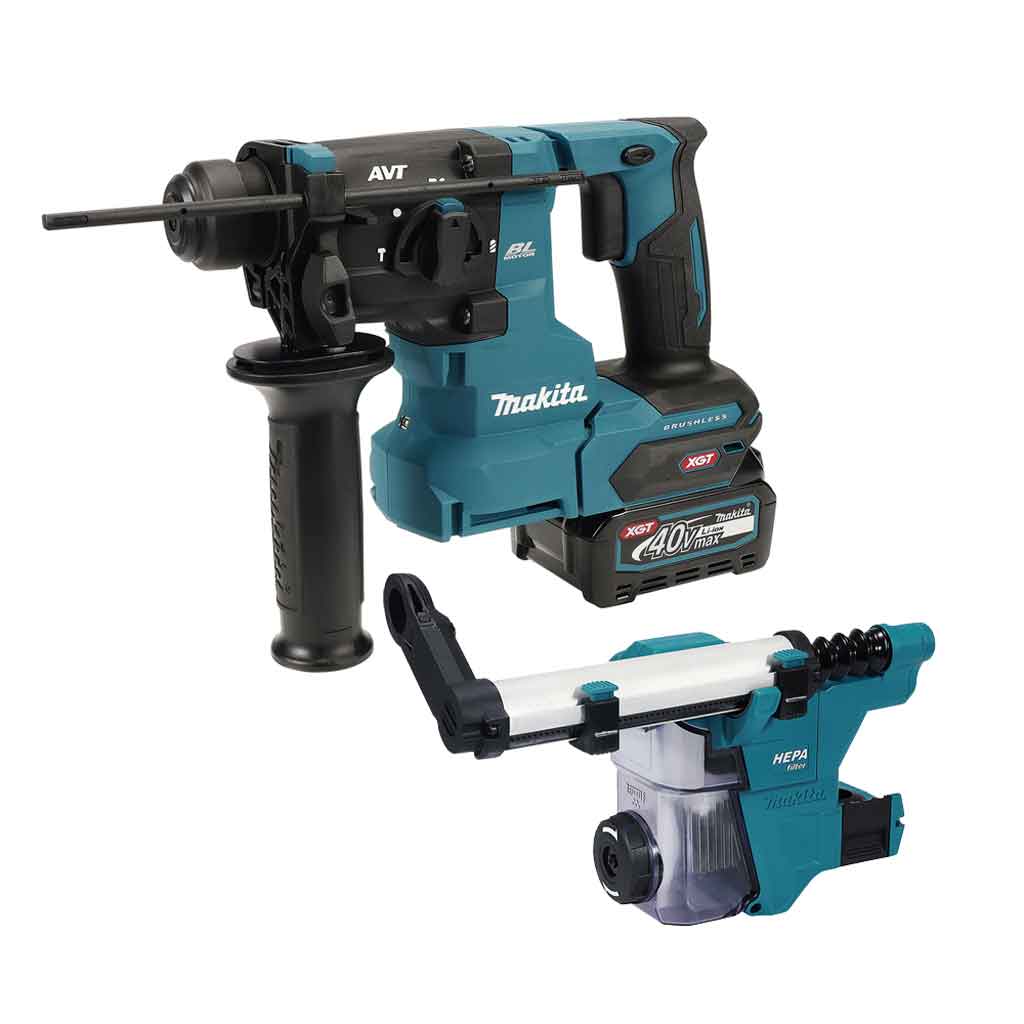 Makita HR010GD201 Tassellatore 40V XGT 2,1J con 2 Batterie e DX16