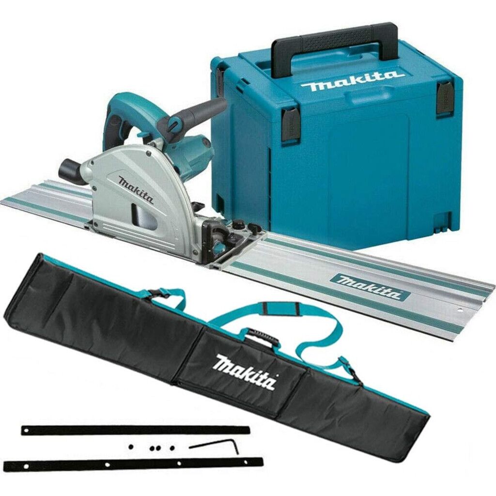Makita SP6000J1B Sega Circolare ad affondamento 165 mm + 1 x Binario guida 1,5m + Borsa e Connettori