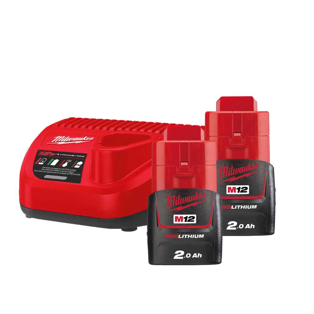 Milwaukee M12 NRG 202 Kit Energy 2pz M12 B2 12V 2Ah + caricabatterie C12C