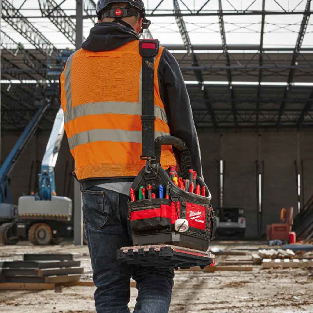 Milwaukee PACKOUT 25CM PRO TOTE TOOLBAG Borsa porta utensili aperta 11