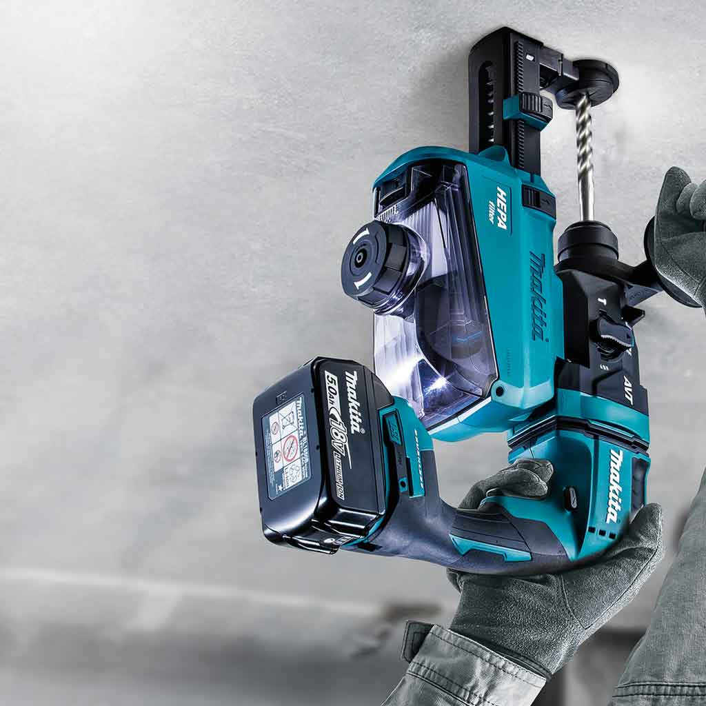 Makita-DHR182-Tassellatore-Compatto-18V-17J-batteria-e-Aspirante