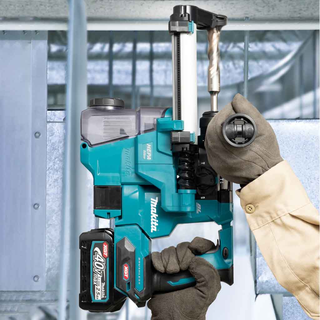 Makita HR010GD201 Tassellatore 40V XGT 2,1J con 2 Batterie 8