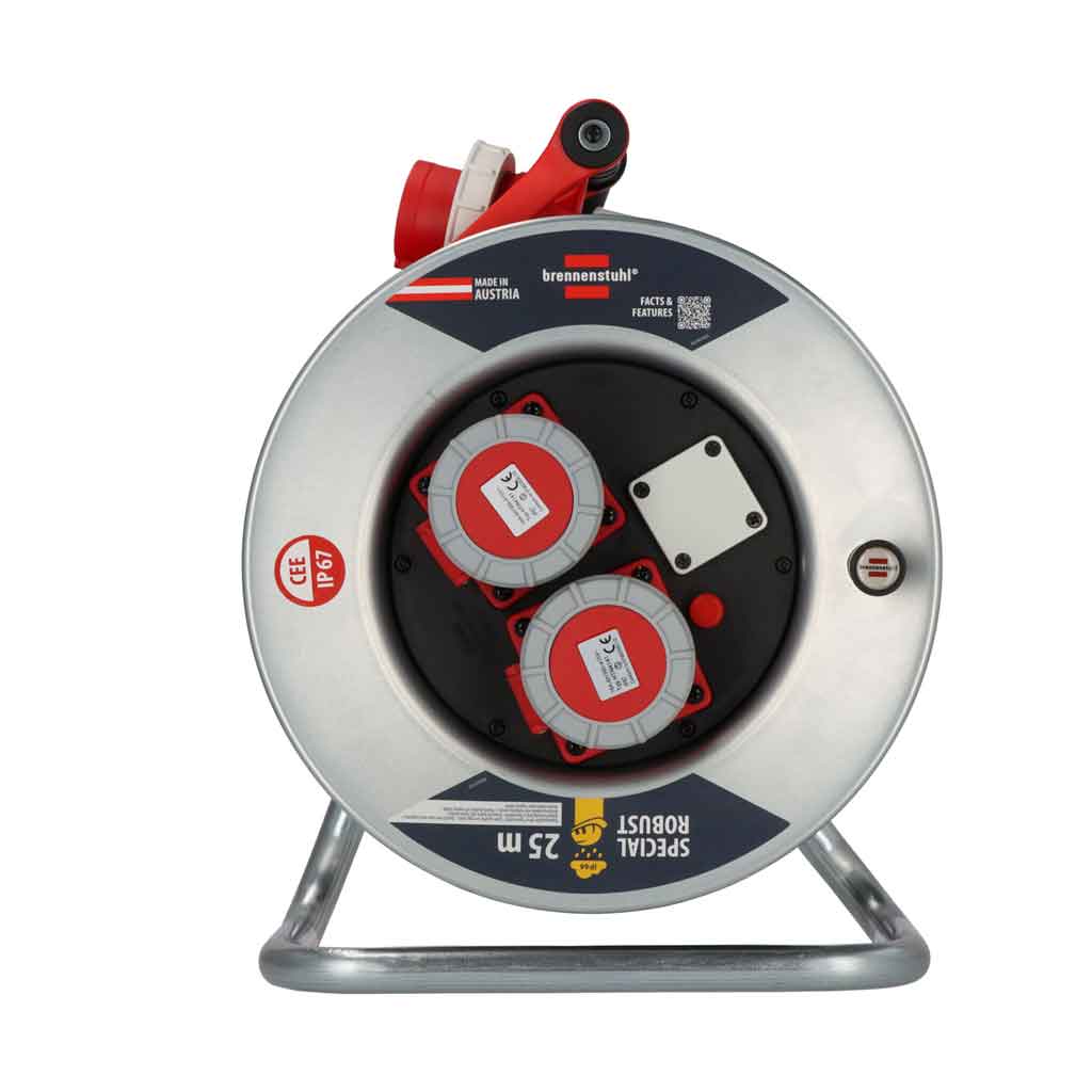 Brennenstuhl 1192216010 Avvolgicavo con cavo 4G2,5 25m IP67 Fronte