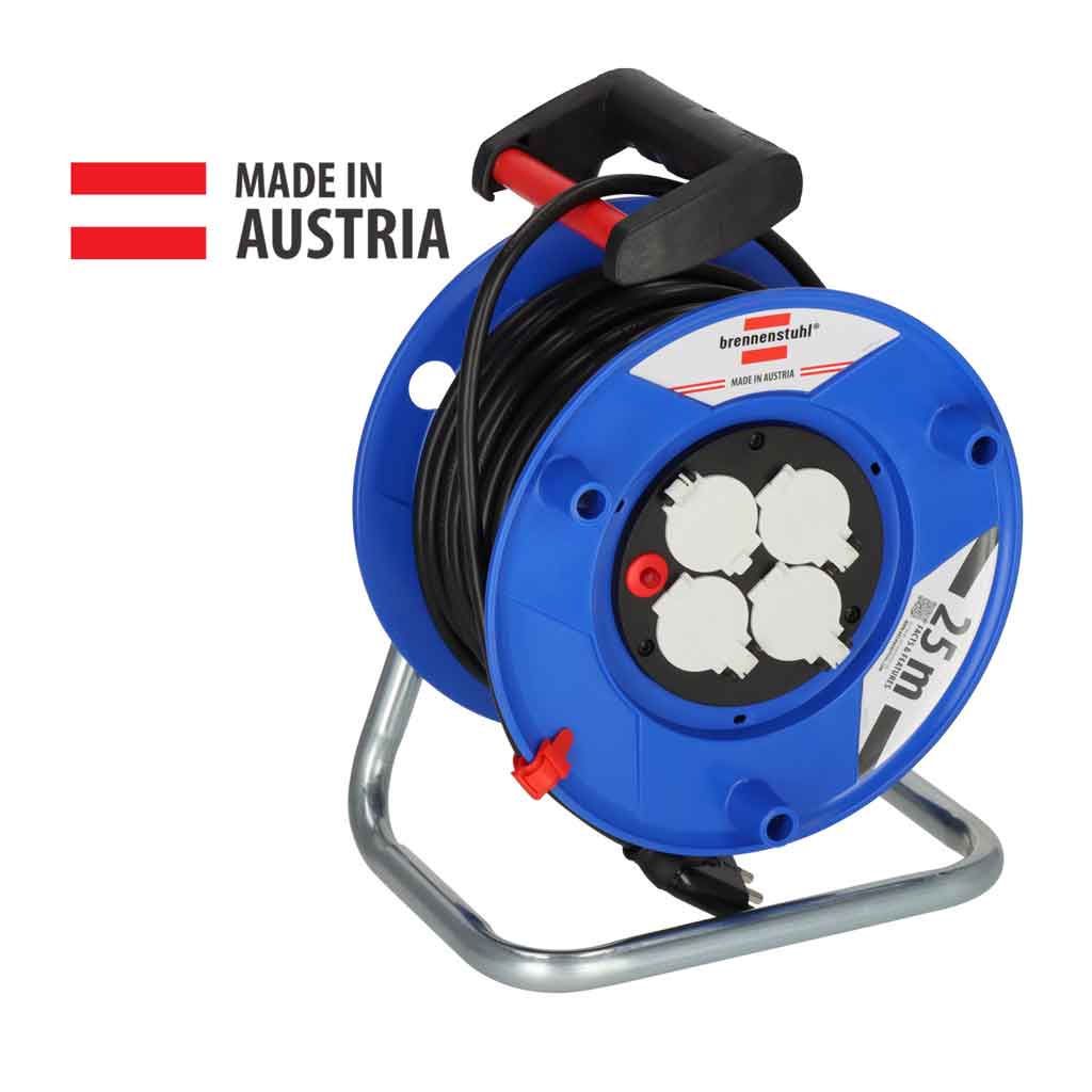Brennenstuhl 1218055 Avvolgicavo con cavo 3G1,5 25m con 4x prese 230V16AMade