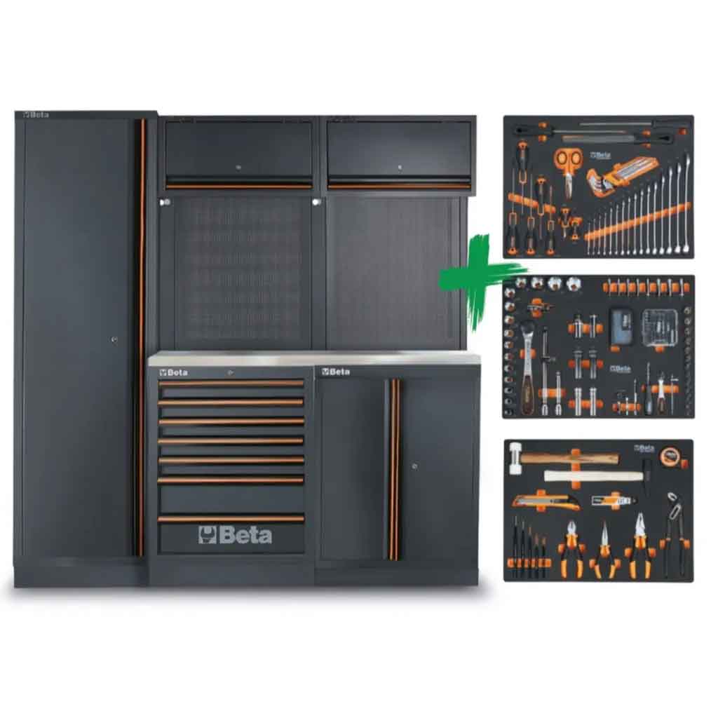 Beta C45PRO 2.0 B7X Arredo officina Inox 615mm 196 utensili BW 045009155