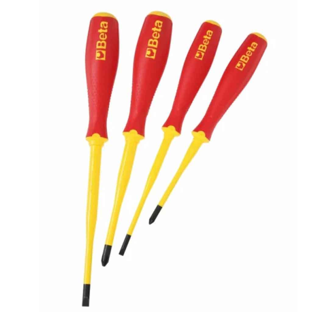 Beta 1233MQFD4 FX Serie di 4 giravite Slim isolati