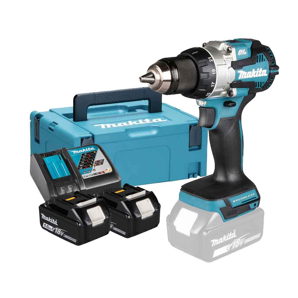 Makita DDF489RTJ Trapano avvitatore 18V 110Nm LXT